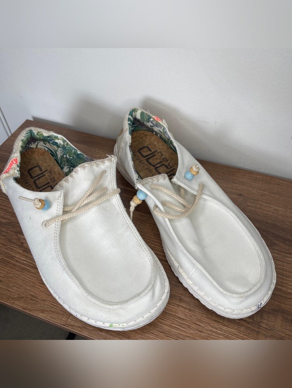 Hey Dude Wendy womens Natural Salt shoes size 7